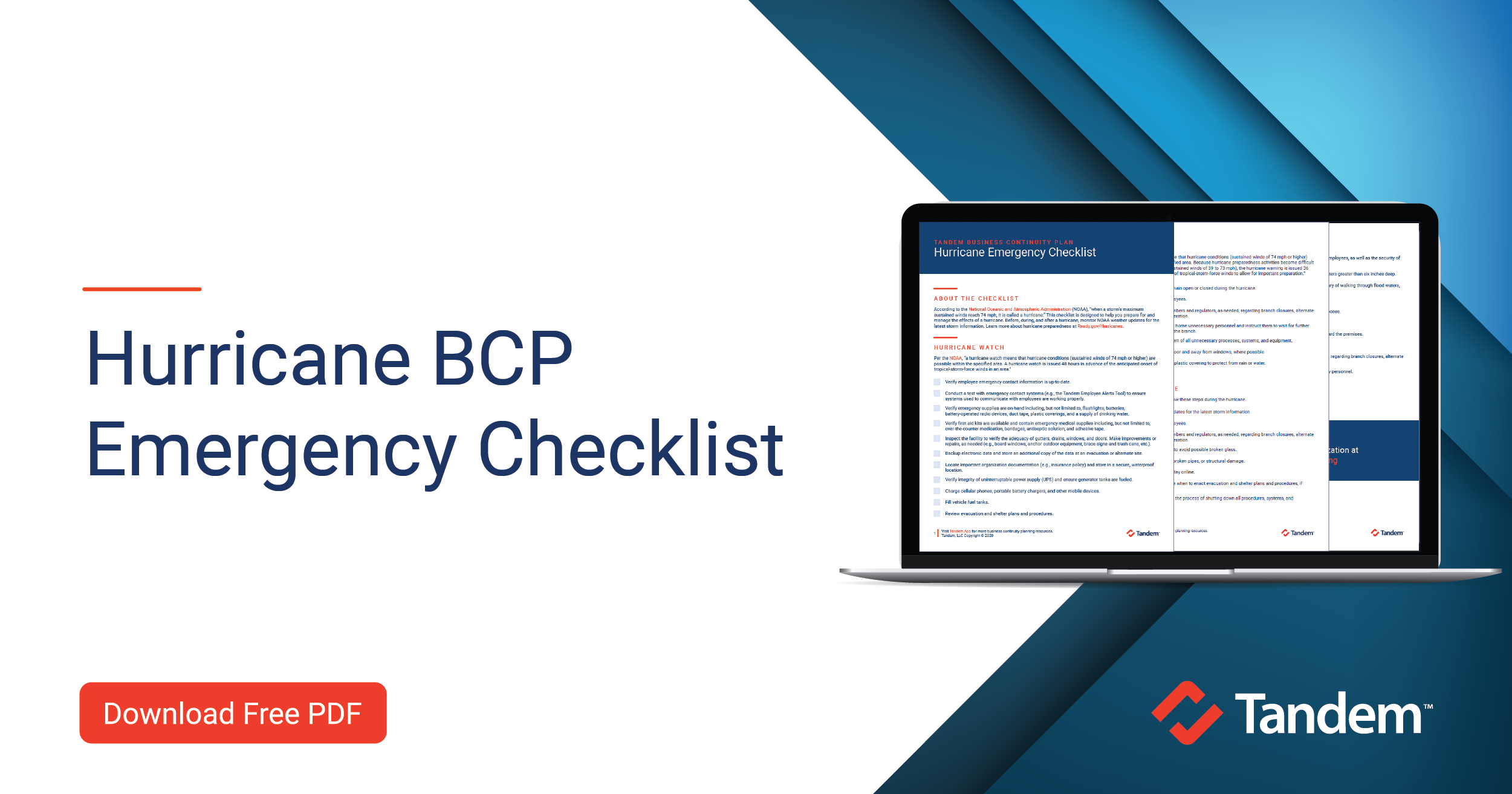 Business Hurricane Preparedness Checklist Tandem